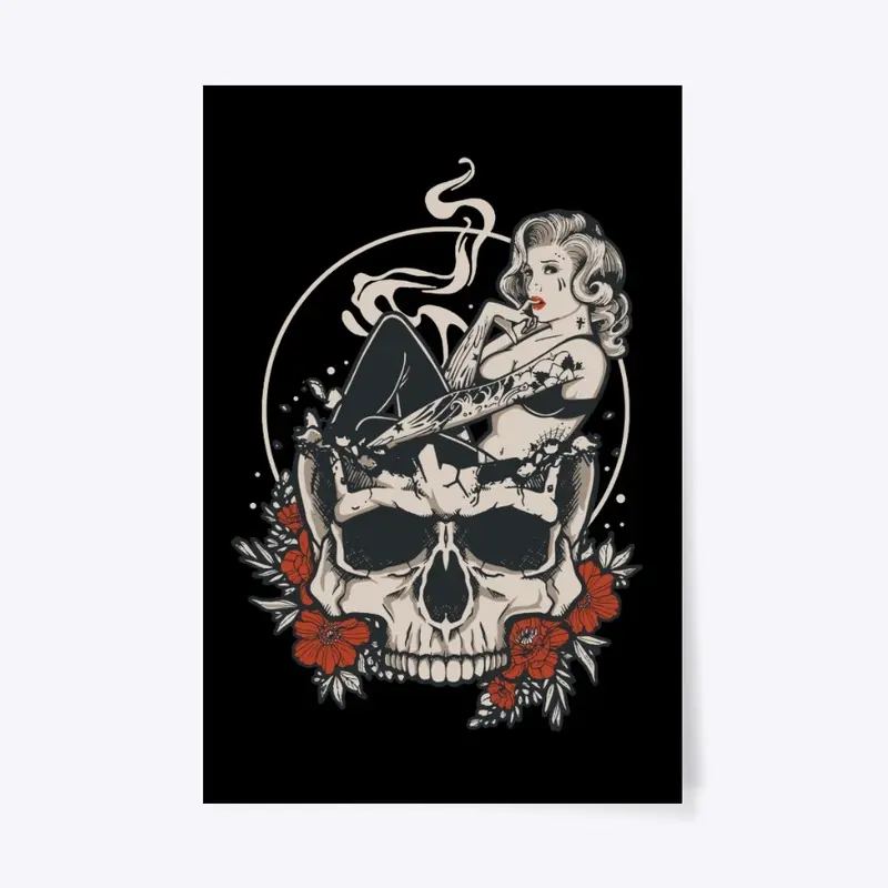 Tattoo Skull Pinup