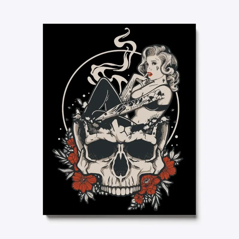 Tattoo Skull Pinup