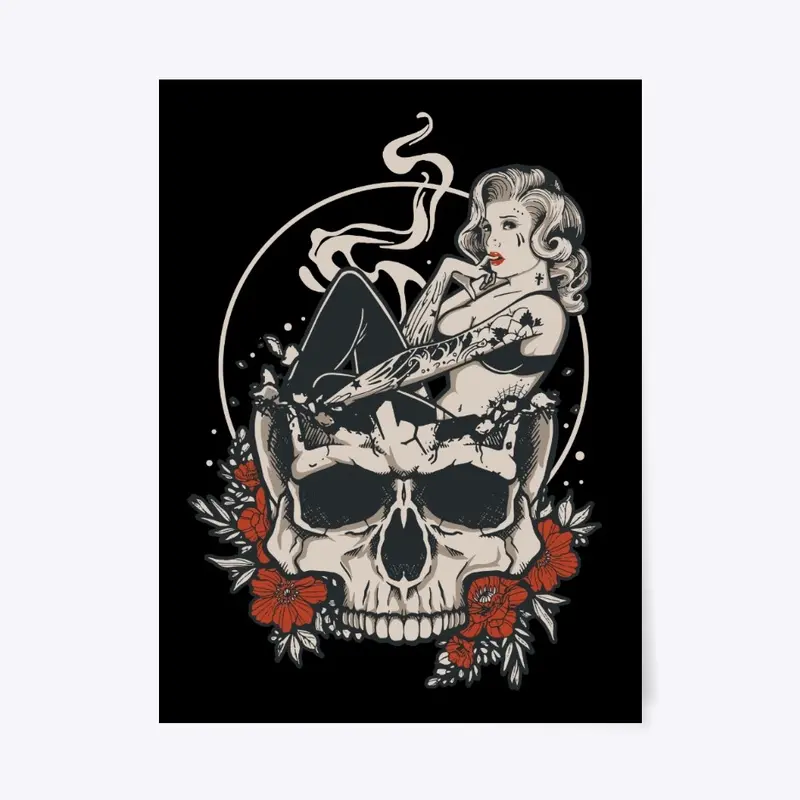 Tattoo Skull Pinup